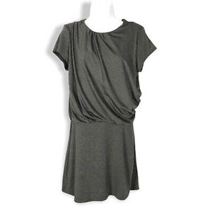 EUC- Susana Monaco Gray Mini Dress Blouson Top- Size Small